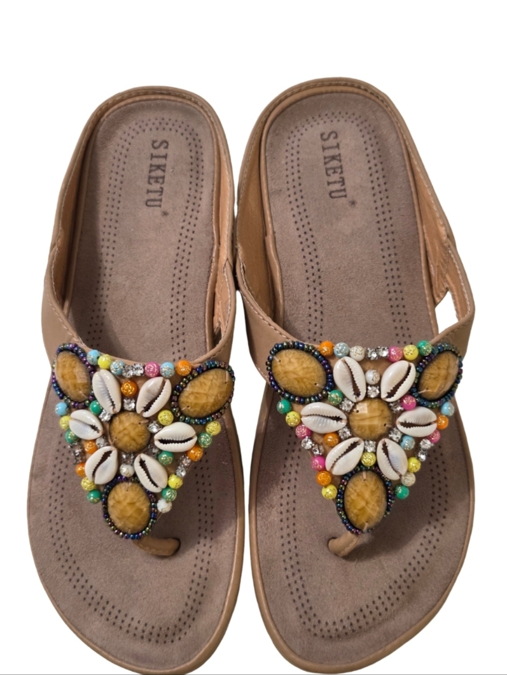 Siketu Bead Embellished Sandals.